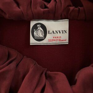 Vintage Lanvin Oxblood Silk Blouse